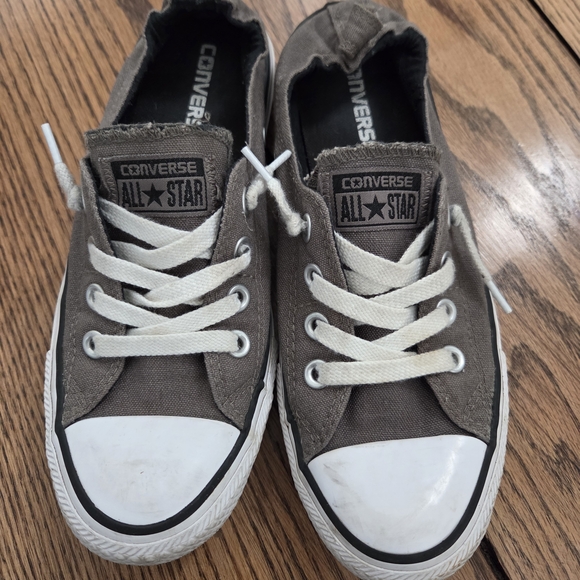 Converse Sneakers Low Top Chuck Taylor All Star Gray Shoes Women's Size 8 - Picture 5 of 8